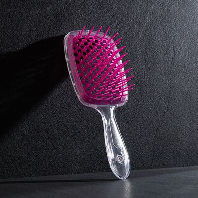 Щітка для волосся Hollow Comb Superbrush Plus Clear-Pink
